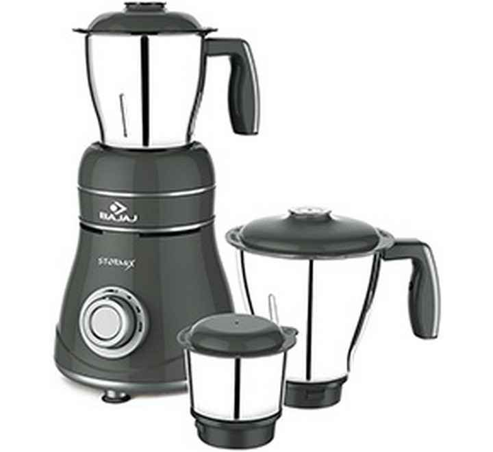 Bajaj Stormix 750W Mixer Grinder with 3 Jars Grey and Silver (410501 STORMIX)